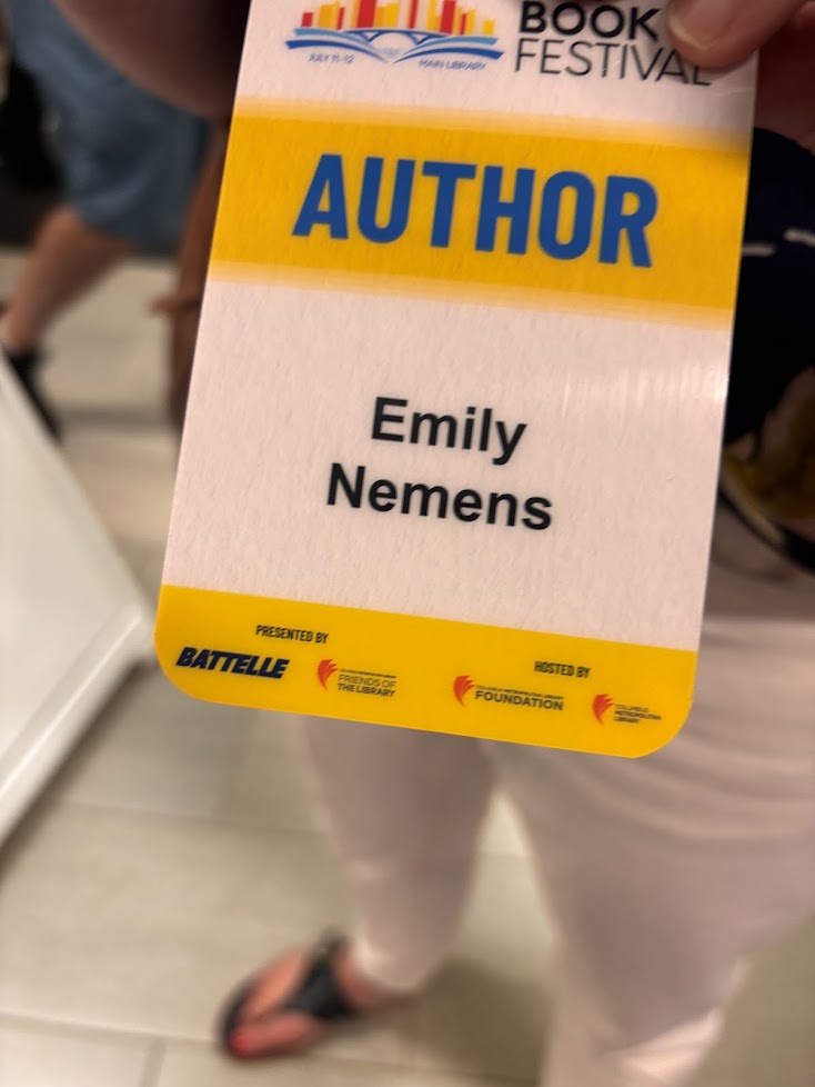 Author badge from the book festival